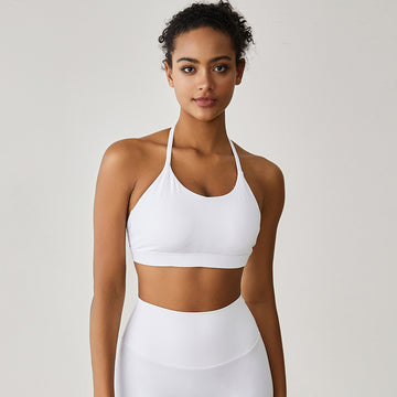 Sculpted Cross-Back Top White