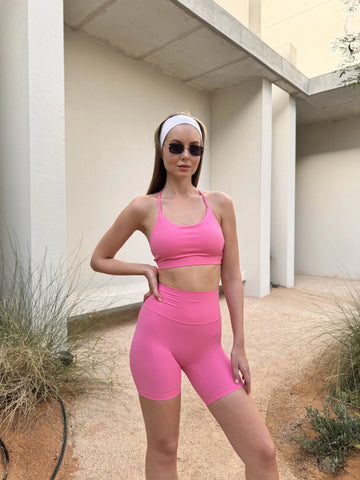 High-Waisted Bike Shorts Pink