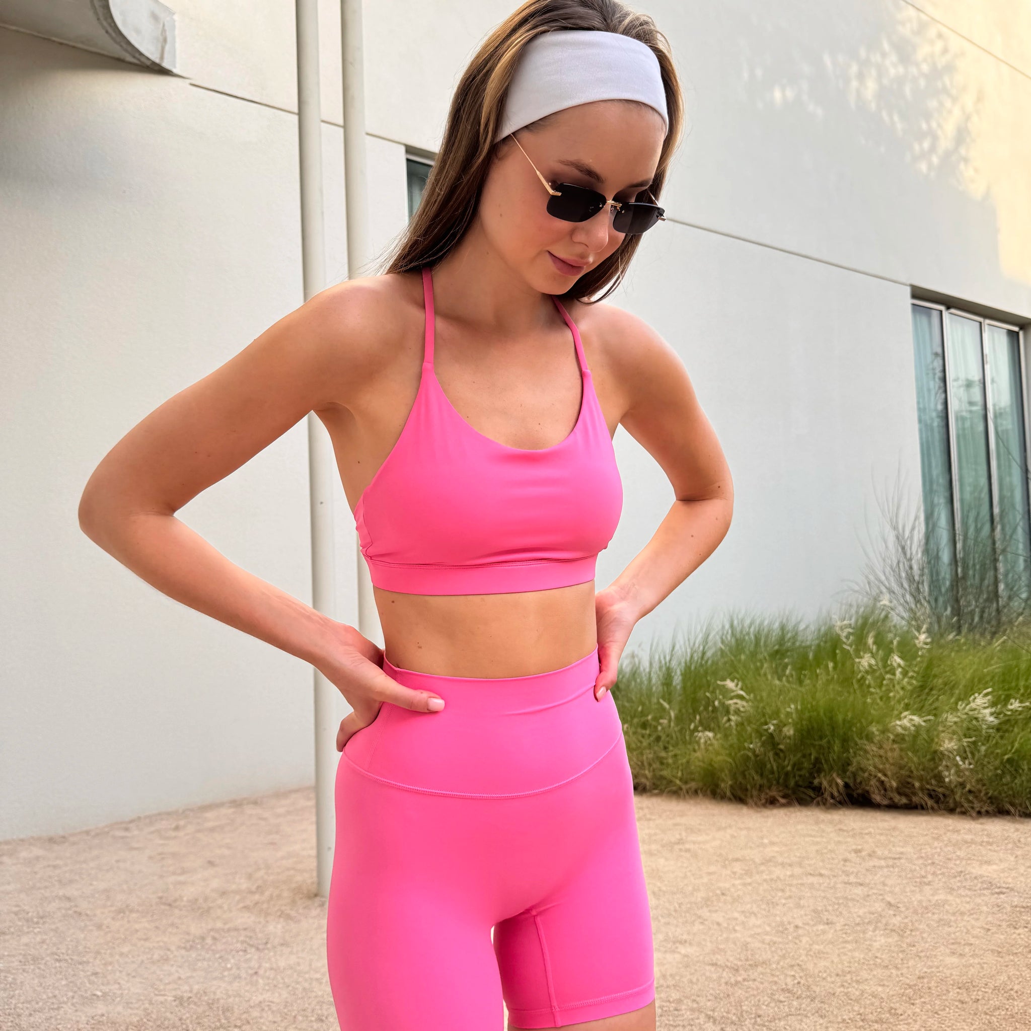 Cross-Back Top Pink